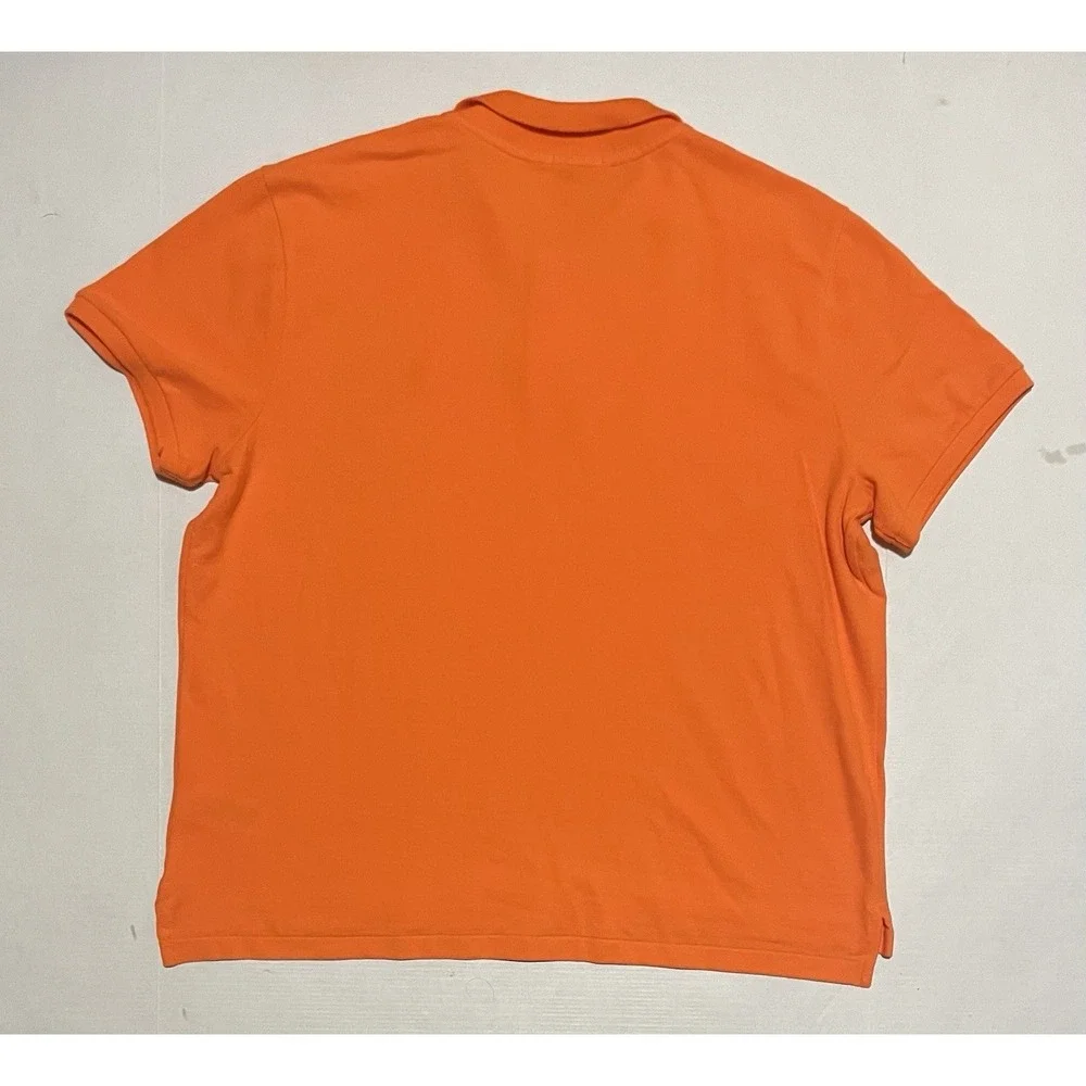 Polo Ralph Lauren Polo Shirt Mens 2XL‎ Orange Short Sleeve Cotton Stretch Pony